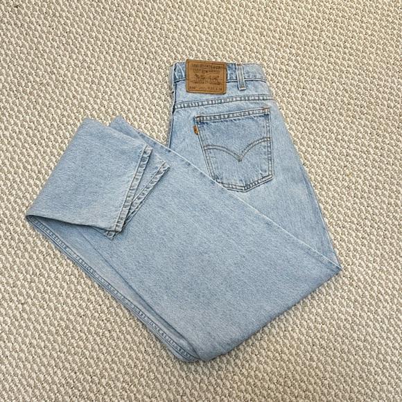 Vintage Orange Tab Levis 560 Loose Fit Tapered Leg Light - Picture 2 of 16